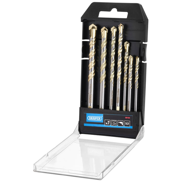 Draper Multi Construction TCT Drill Bit Set (7 Piece) - DBMCS2