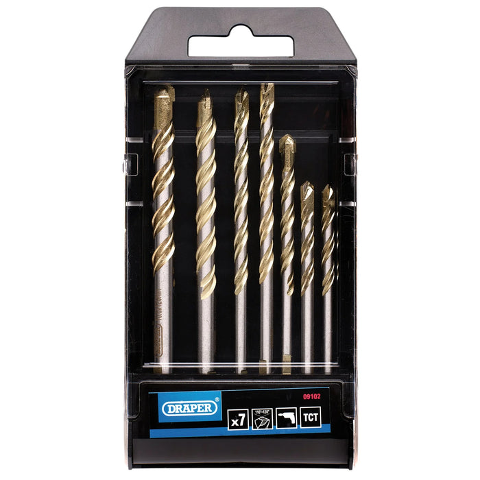 Draper Multi Construction TCT Drill Bit Set (7 Piece) - DBMCS2