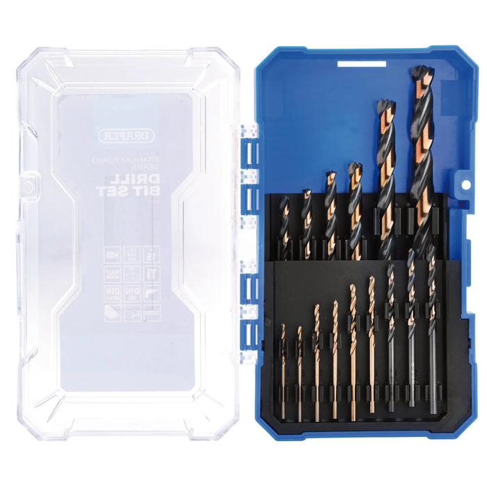 Draper HSS Turbo Titanium Drill Bit Set (15 Piece) - DBTS5