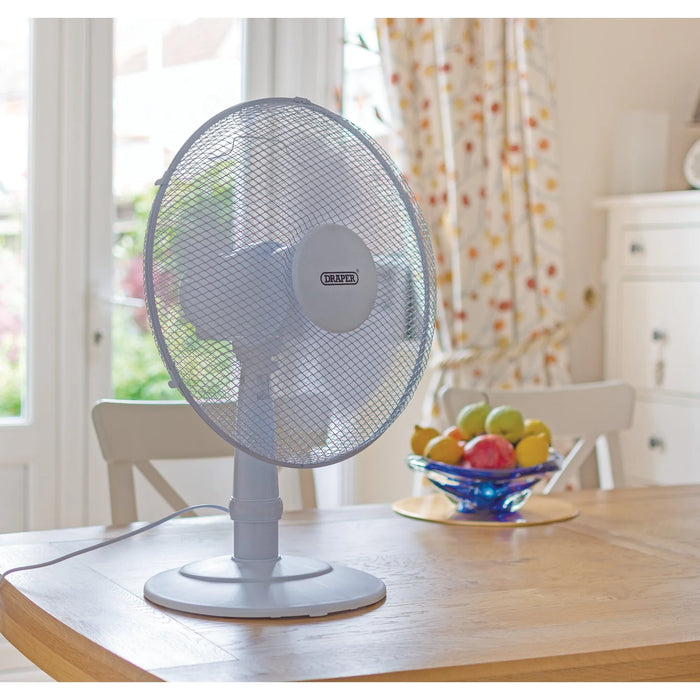 Draper 230V Desk Fan, 16"/400mm, 45W - FAN16