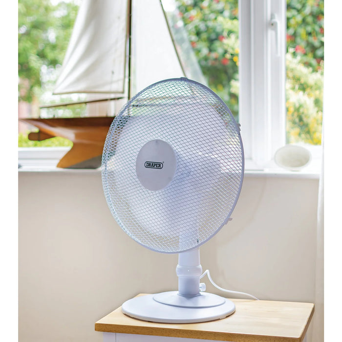 Draper 230V Desk Fan, 16"/400mm, 45W - FAN16