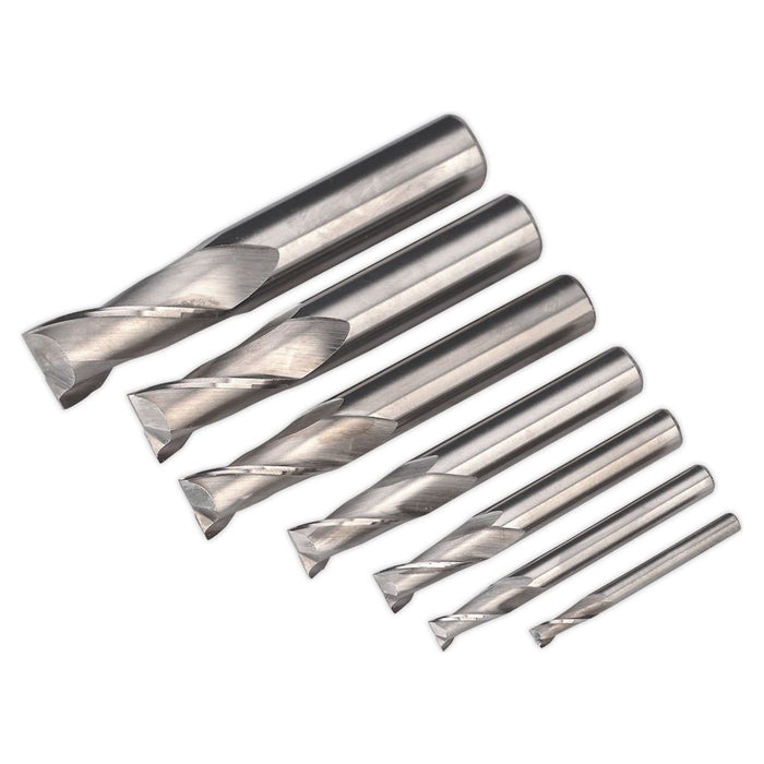 Sealey HSS End Mill Set4-16mm 2 Flute SM2502EMSET Sealey - Town Tools 