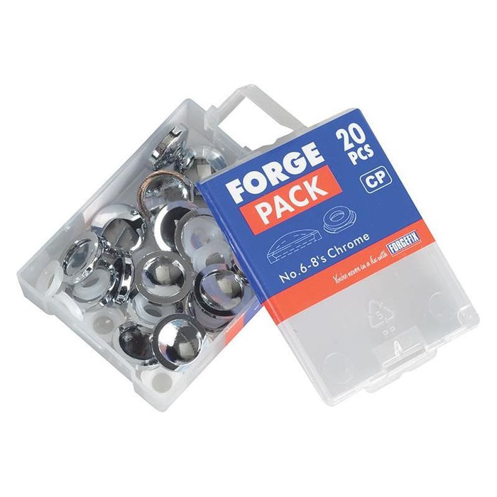 Forgefix Domed Cover Cap Chrome No. 6-8 Forge Pack 20 ForgeFix - Town Tools