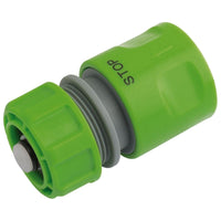 Draper Garden Hose Connector with Water Stop Feature, 1/2" 25902