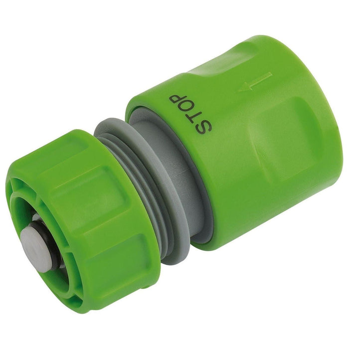 Draper Garden Hose Connector with Water Stop Feature, 1/2" 25902 Draper - Town Tools