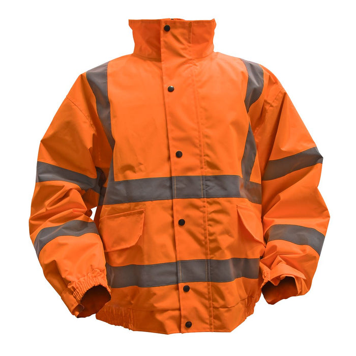 Worksafe Hi-Vis Orange Jacket Quilted Lining Elasticated Waist & Cuffs X-Large Worksafe - Town Tools 