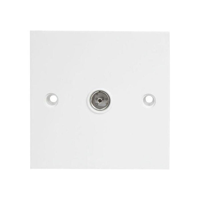 Dencon Single Flush Coax TV Socket White Dencon - Town Tools