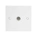 Dencon Single Flush Coax TV Socket White Dencon - Town Tools