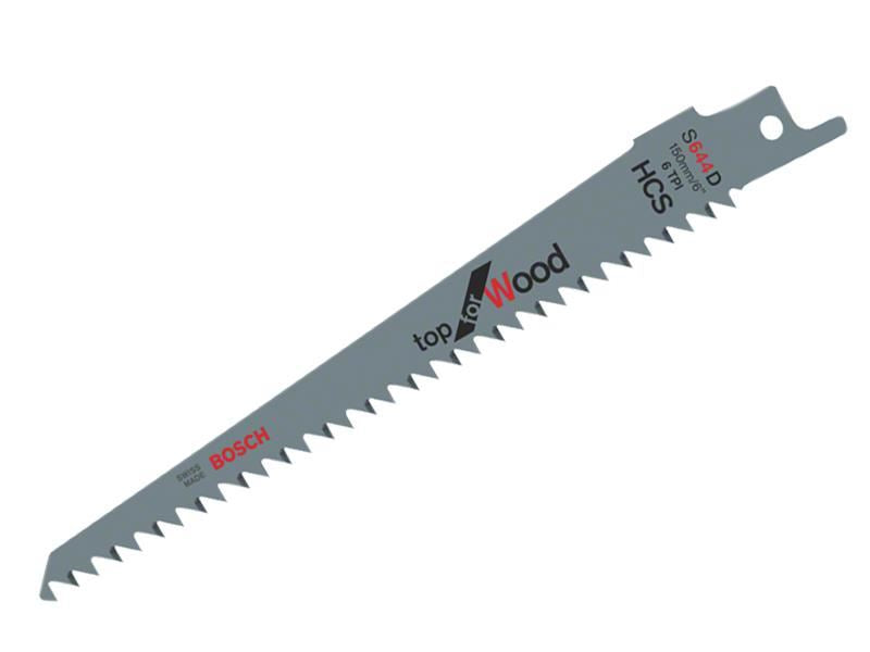 Bosch Powertool Accessories S 644 D Top for Wood Reciprocating Saw Blade 150mm 6 TPI Pack of 5 Bosch Powertool Accessories - Town Tools