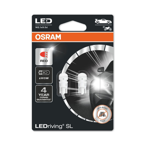 OSRAM LEDriving® SL, W5W, Red, LED signal lamps, Off-road only, non ECE Osram - Town Tools 