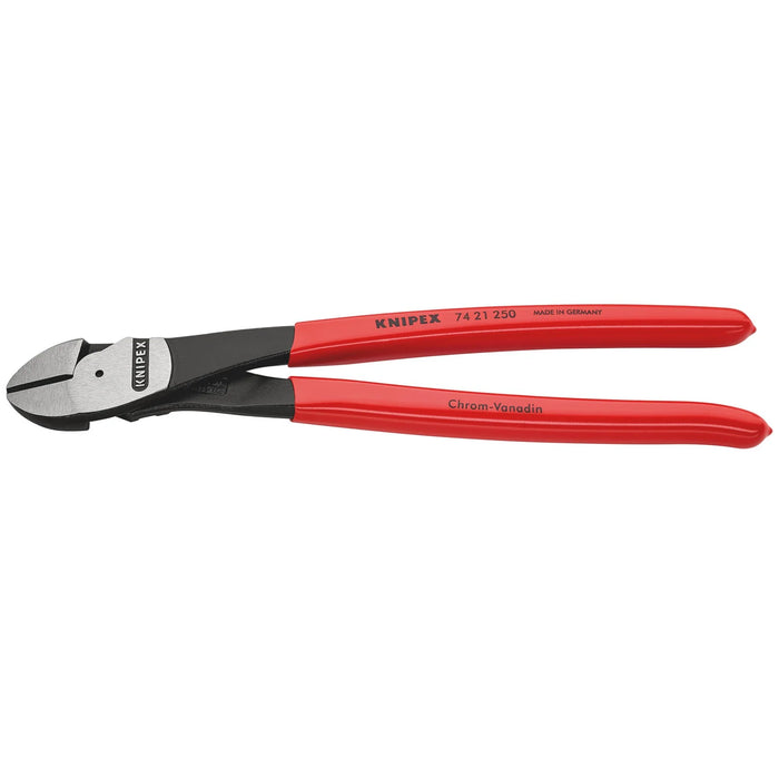 KNIPEX 74 21 250 High Leverage Diagonal Side Cutter, 250mm - 74 21 250
