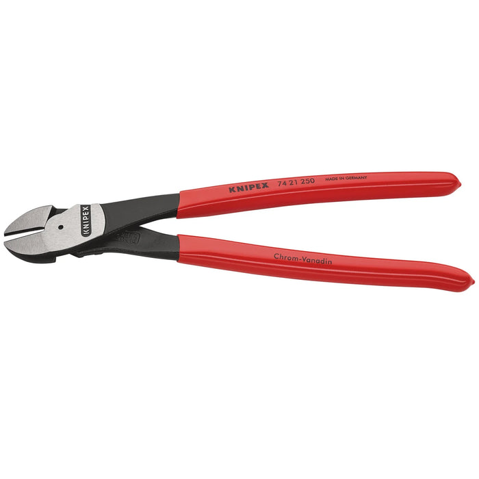 KNIPEX 74 21 250 High Leverage Diagonal Side Cutter, 250mm - 74 21 250