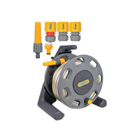 Hozelock 2412 30m Freestanding Compact Hose Reel + 25m of 12.5mm Hose