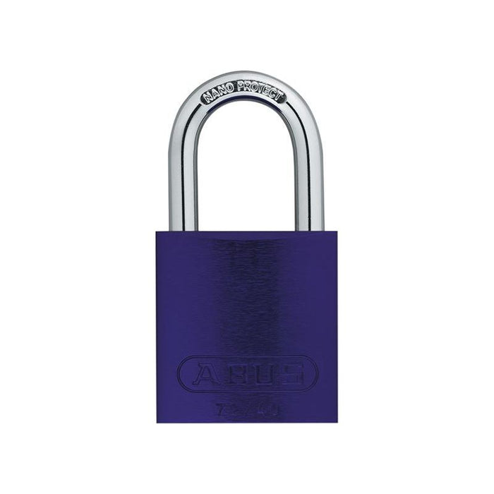 Abus Mechanical 72/40mm Aluminium Padlock Violet Keyed Alike TT04072 ABUS Mechanical - Town Tools