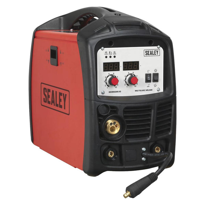 Sealey Inverter Welder MIG TIG & mmA 200A INVMIG200 Sealey - Town Tools 