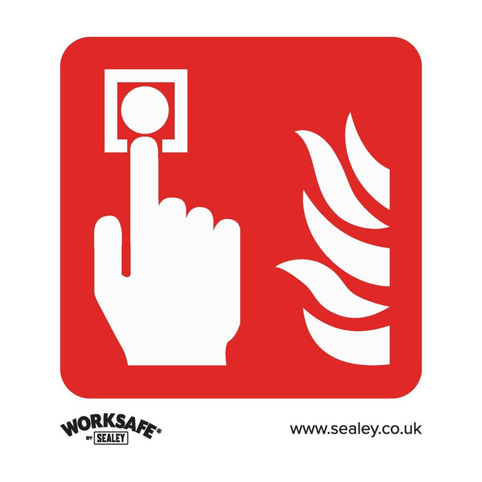 Sealey Safe Conditions Safety Sign Fire Alarm Symbol Rigid Plastic Pack of 10 Sealey - Town Tools 