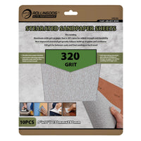 ROLLINGDOG Stearated Sanding Sheets, 230 x 280mm, 320 Grit (Pack of 10) - 90130