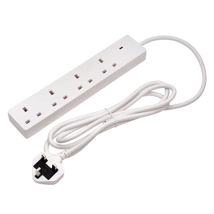Non-Branded Four Socket Extension Lead with Neon Indicator, 2m - CEDTS4213M