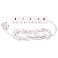 Non-Branded Four Socket Extension Lead with Neon Indicator, 5m - CEDTS4513M