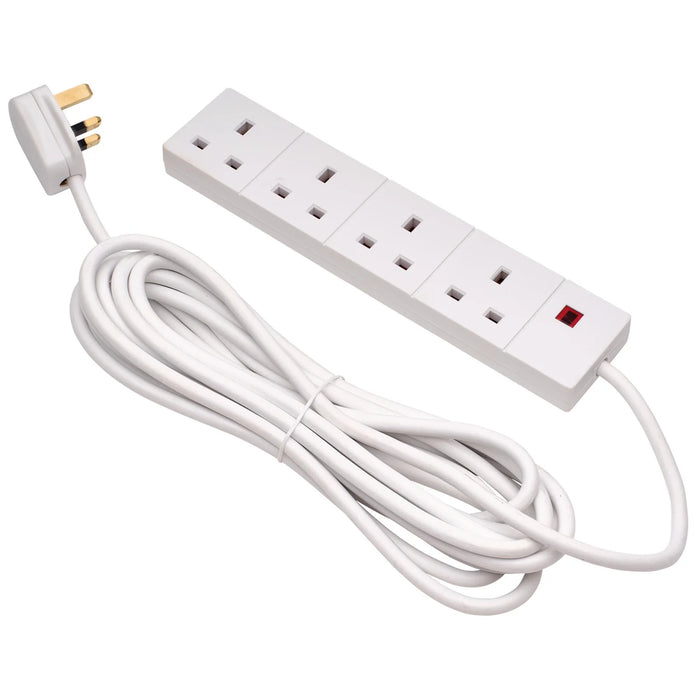 Non-Branded Four Socket Extension Lead with Neon Indicator, 5m - CEDTS4513M
