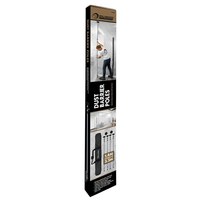 ROLLINGDOG Dust Barrier Poles, 1.4-3.3m (7 Piece) - 40085