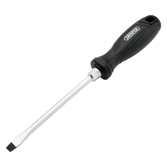 Draper Slotted Hard Grip Screwdriver, 8.0 x 150mm Draper - Town Tools