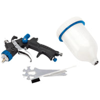 Draper HVLP Air Spray Gun with Composite Body and Gravity Fed Hopper, 600ml