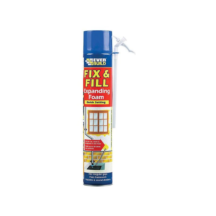 Everbuild Sika Fix & Fill Expanding Foam Filler 750ml Everbuild Sika - Town Tools