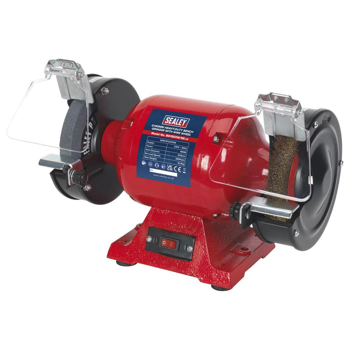 Sealey Bench Grinder150mm with Wire Wheel 450W/230V Heavy-Duty BG150XW/99 Sealey - Town Tools 