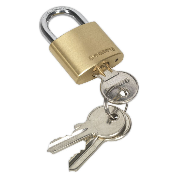 Sealey Brass Body Padlock 30mm PL100 Sealey - Town Tools 