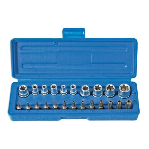 Laser Star Socket & Bit Set 1/4"D, 3/8"D 23pc 3081 Laser - Town Tools 