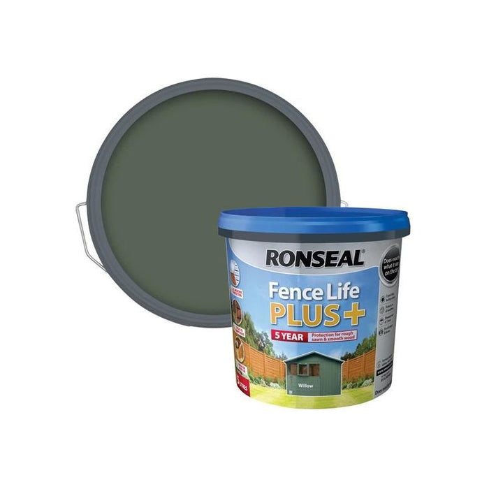 Ronseal Fence Life Plus+ Willow 5 litre Ronseal - Town Tools