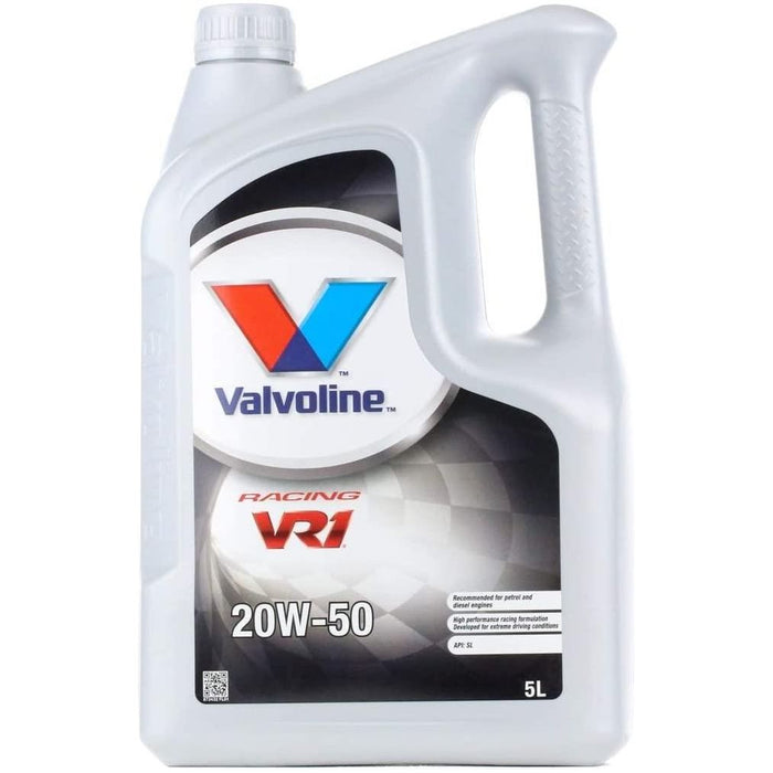 2x Valvoline VR1 Racing 20W-50 Highly Refined 20W50 Mineral Engine Oil 5 Litres 5L Valvoline - Town Tools 