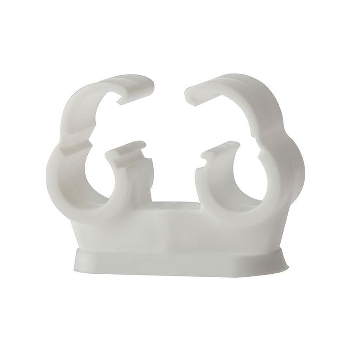 Forgefix Pipe Clip Double Cliplock 15mm Box 50 ForgeFix - Town Tools