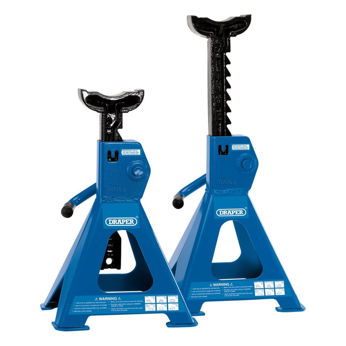 Draper Ratcheting Axle Stands, 2 Tonne (Pair) 30878 Draper - Town Tools 