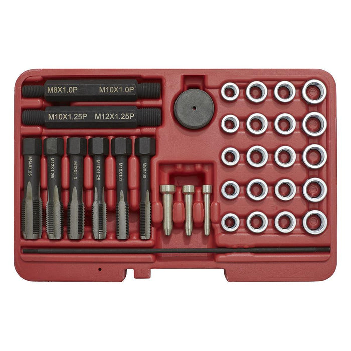 Sealey Glow Plug Thread Repair Set 33pc VS311 Sealey - Town Tools 