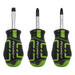 Sealey Premier Premier GripMAX Stubby Screwdriver Set 3pc - Hi-Vis Green Sealey Premier - Town Tools 
