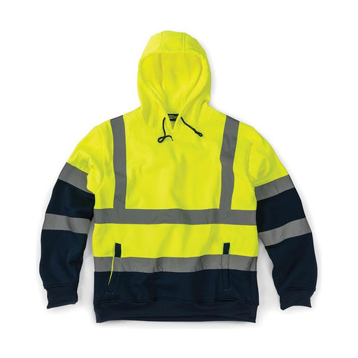 Tough Grit Hi-Vis 2-Tone Hoodie Yellow/Navy L Tough Grit - Town Tools 