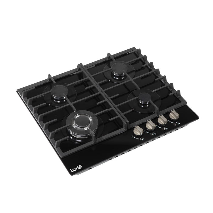 Baridi Gas Hob with 4 Cooking Zones 60cm - Black DH226 Baridi - Town Tools 