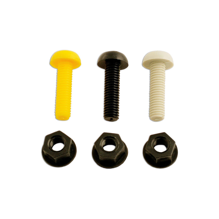 Connect 31532 Number Plate Fixing 1" Black Screws/Nuts 100pc Connect - Town Tools 