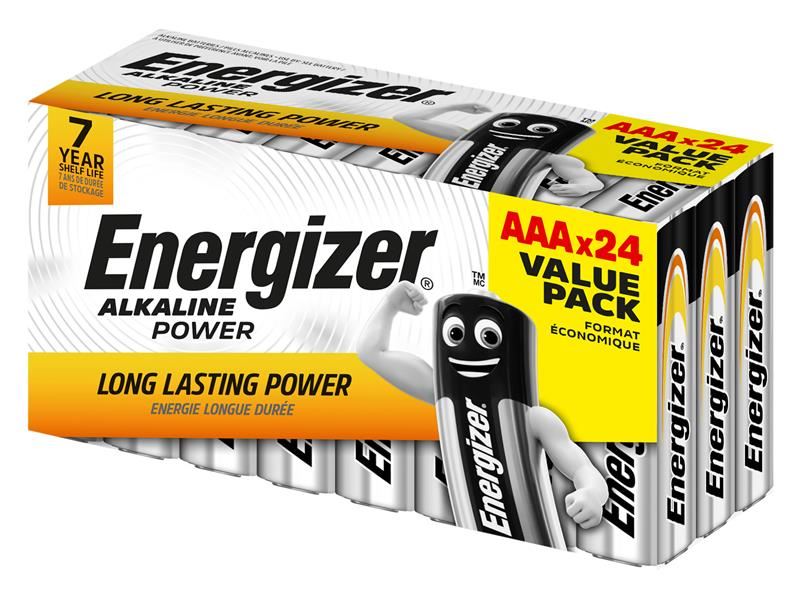 Energizer AAA Cell Alkaline Power Batteries (Pack 24) Energizer� - Town Tools