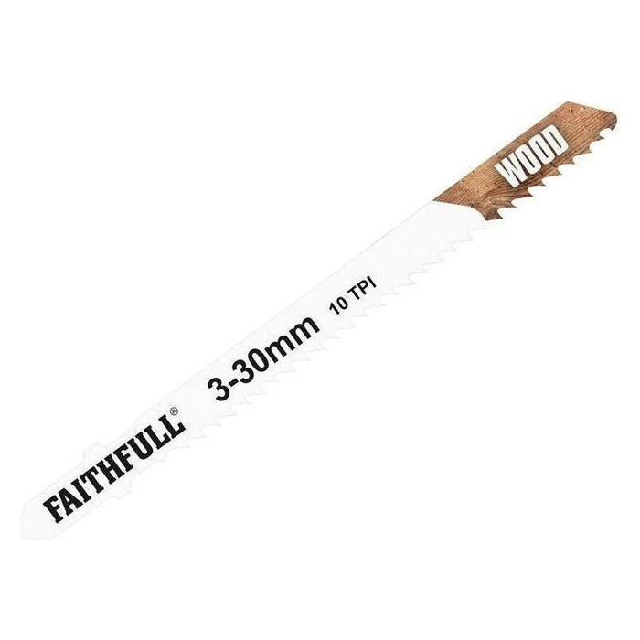 Faithfull Laminate/Wood Jigsaw Blades Pack of 5 T101BR Faithfull - Town Tools