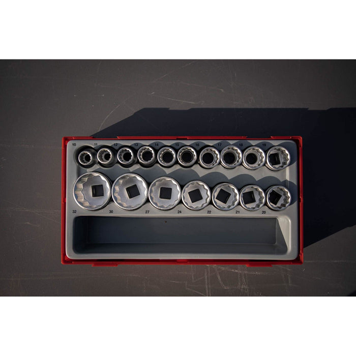 Teng Tools 1/2" Socket Set 12 pt TT1 17 Pieces Teng Tools - Town Tools 