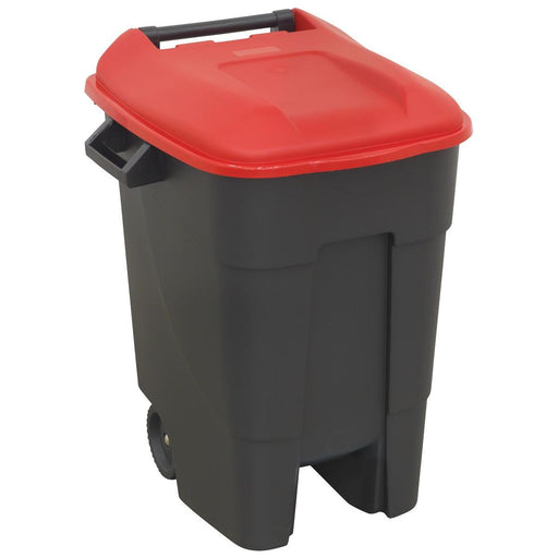 Sealey Refuse/Wheelie Bin 100L Red BM100R Sealey - Town Tools 