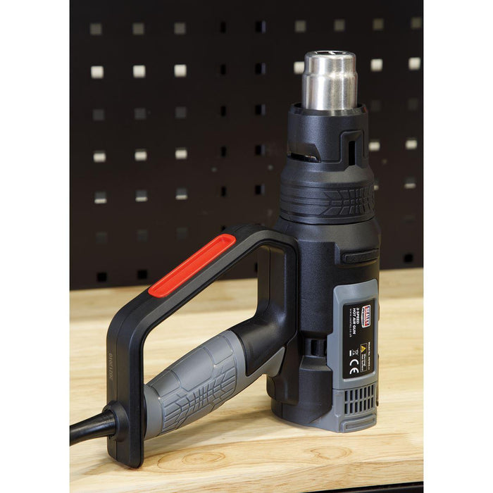 Sealey Hot Air Gun 2000W 3-Speed 50-600C Variable Heat HS102 Sealey - Town Tools 