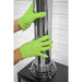 Diamond Grip Extra-Thick Nitrile Powder-Free Gloves Hi-Vis Green XL Pack of 50 Sealey - Town Tools 