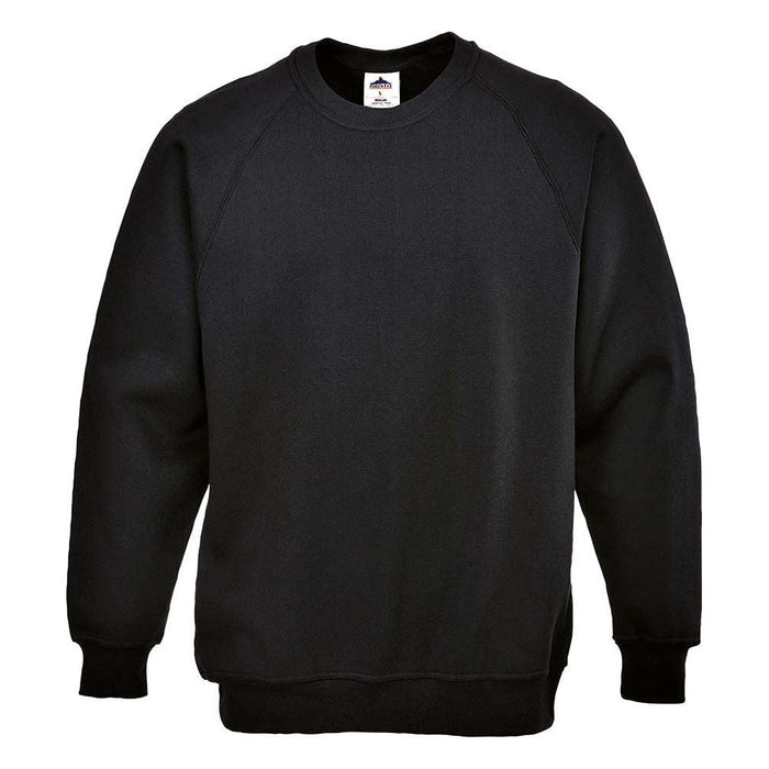 Portwest Polycotton Sweatshirt - Black - X Large Portwest - Town Tools 