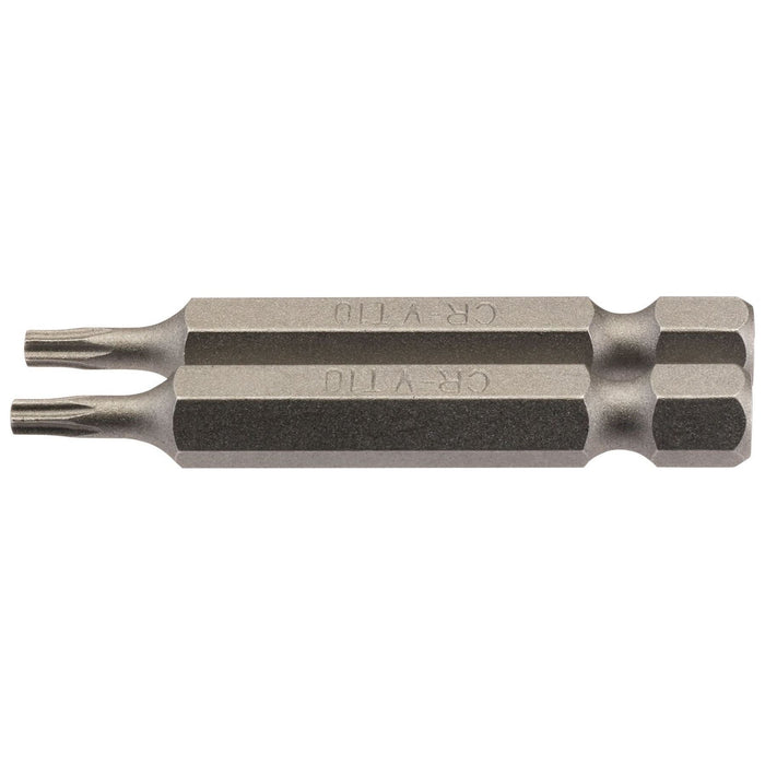 Draper TX-STAR Insert Bit, 1/4" Hex, 50mm Long, T10 (Pack of 2) Draper - Town Tools 