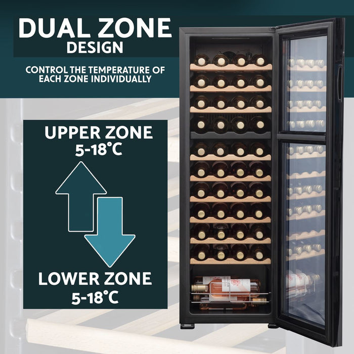 Baridi 44 Bottle Dual Zone Wine Fridge & Cooler DH92 Baridi - Town Tools 