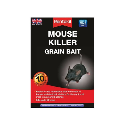 Rentokil Mouse Killer Grain Bait (Sachets 10) Rentokil - Town Tools